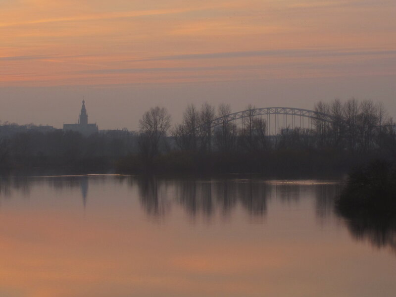 River at Dawn — Orange