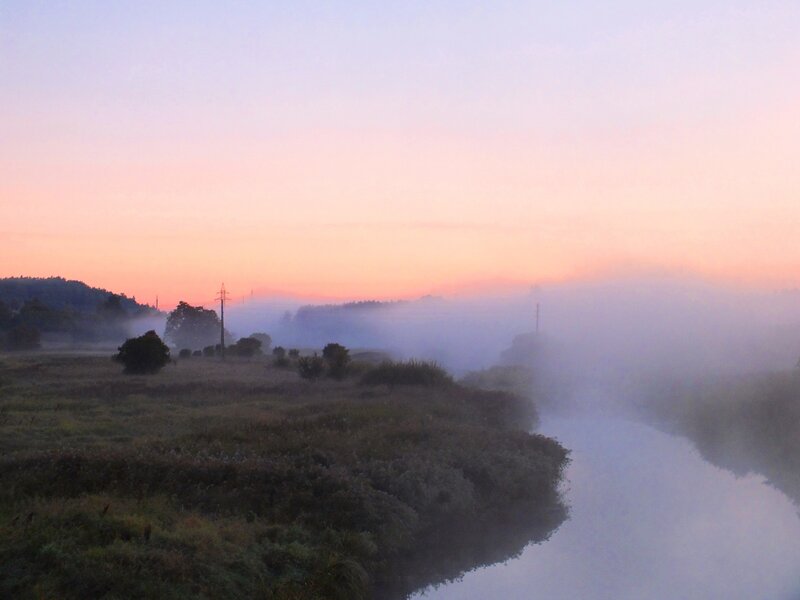 River at Dawn — Pink