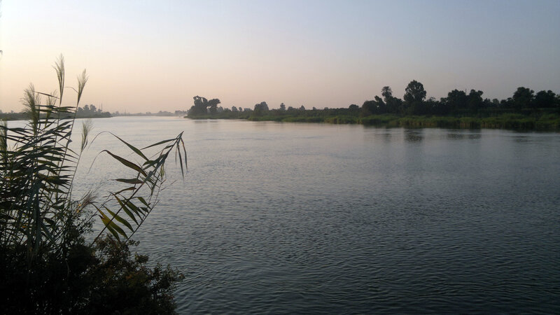 River at Dusk — Blue, Calm