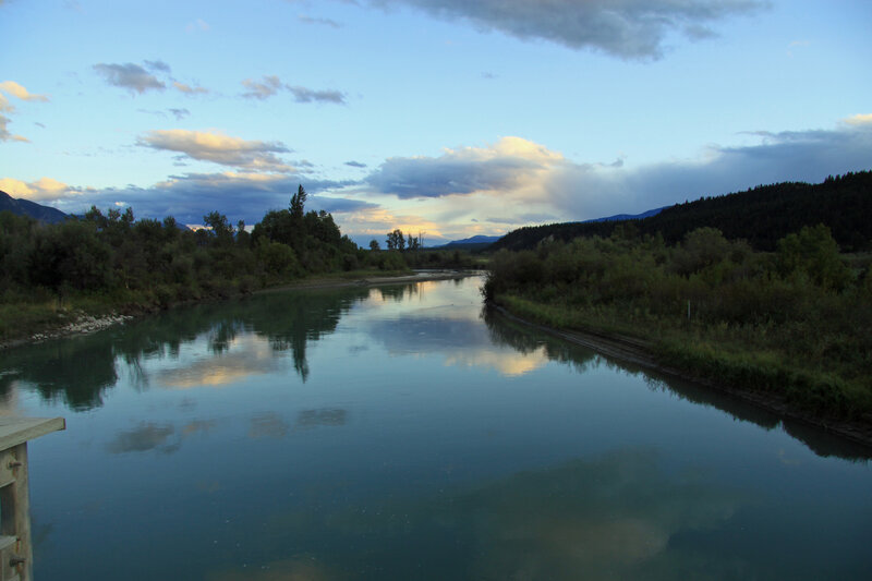 River at Dusk — Blue, Serene