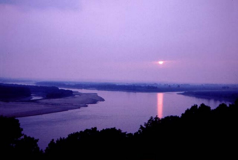 River at Dusk — Purple, Serene, Sunset