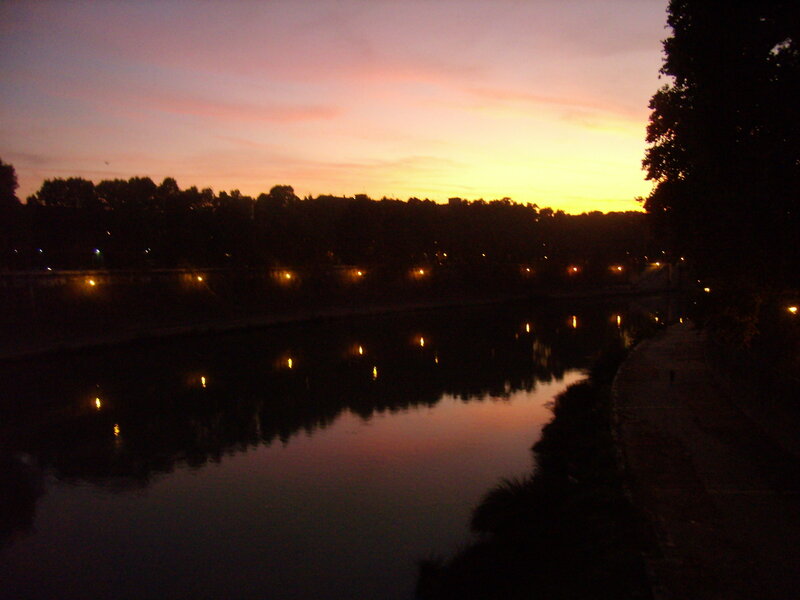 River at Dusk — Purple, Serene