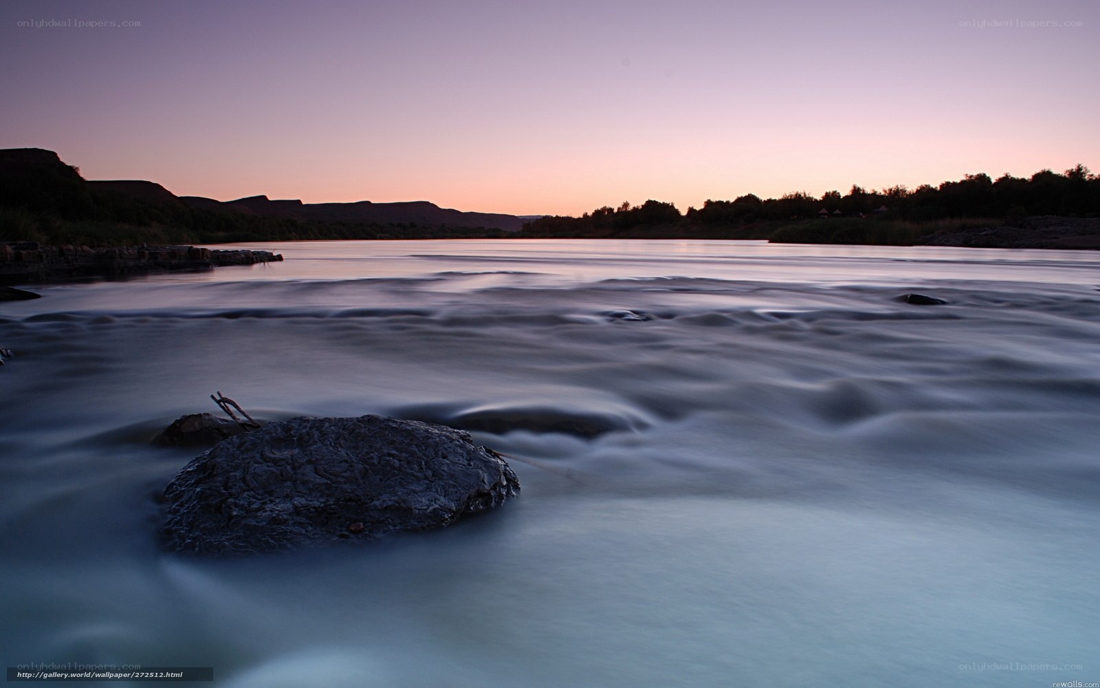 River at dusk with smooth water
