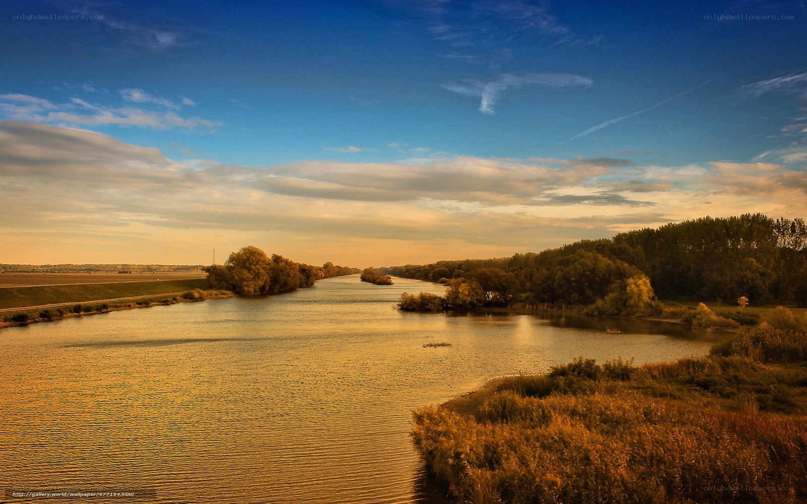 River at golden hour