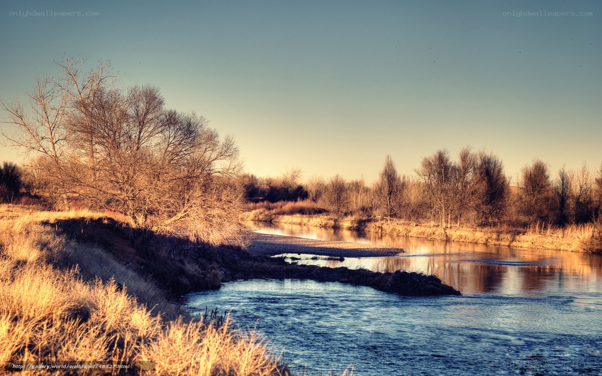 River at golden hour