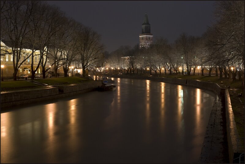 River at Night — Black