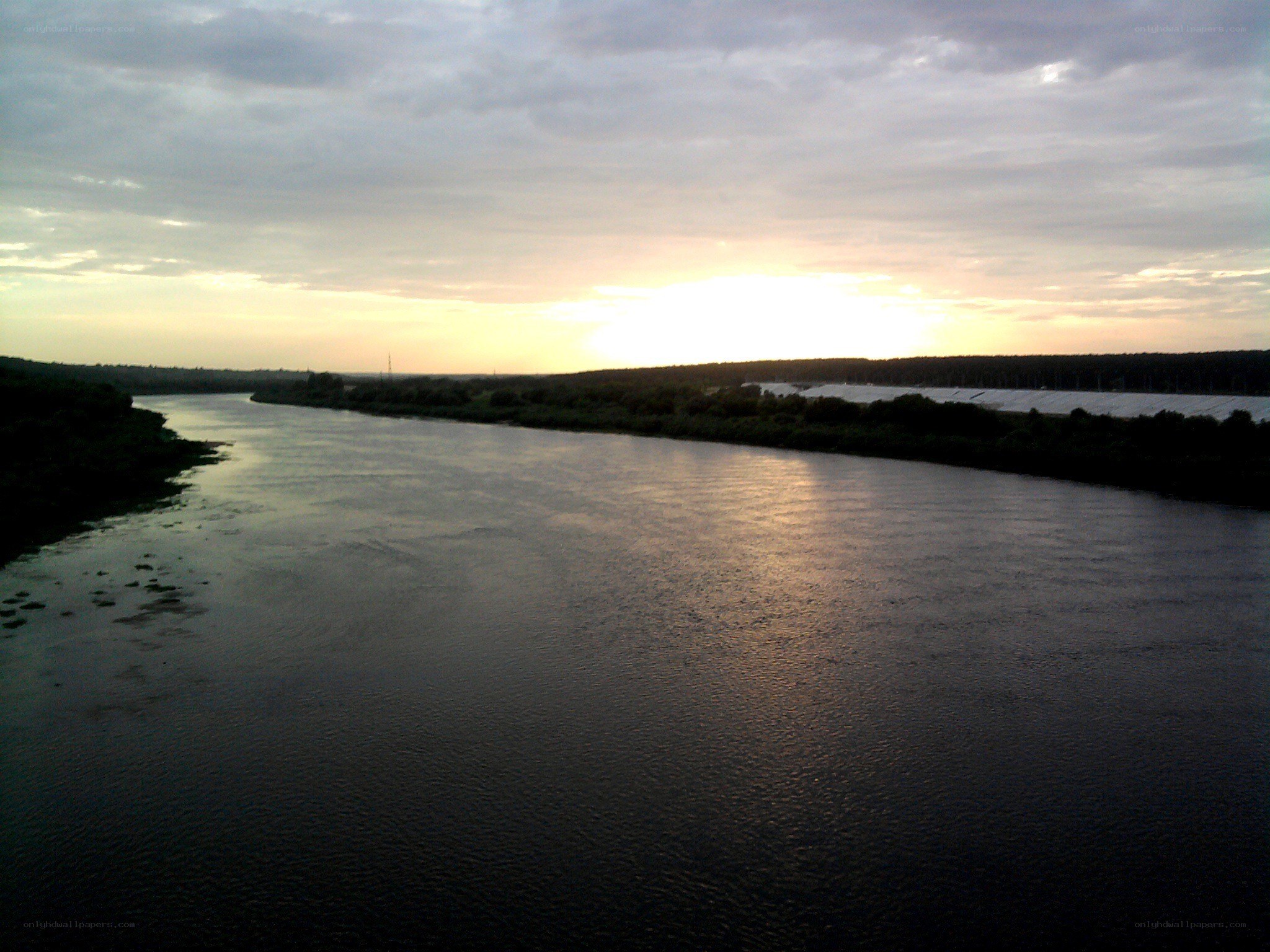river at sunset