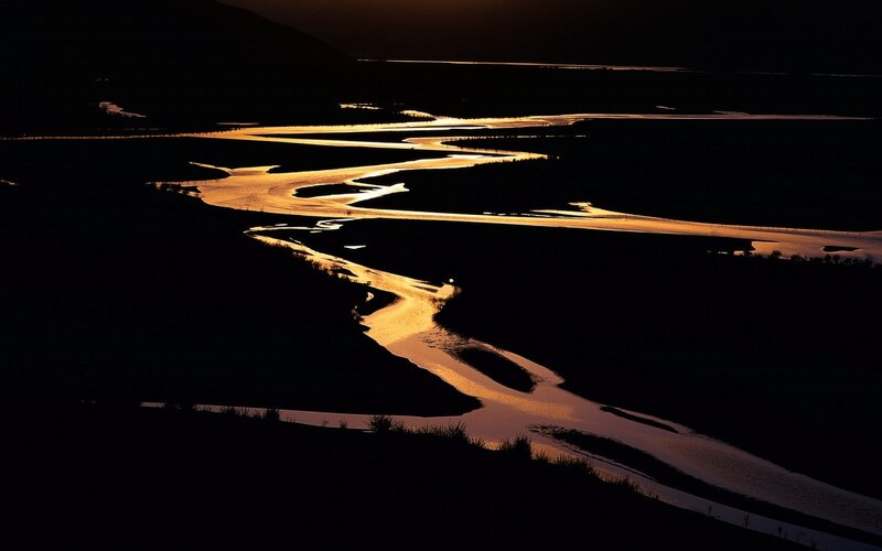 River at sunset
