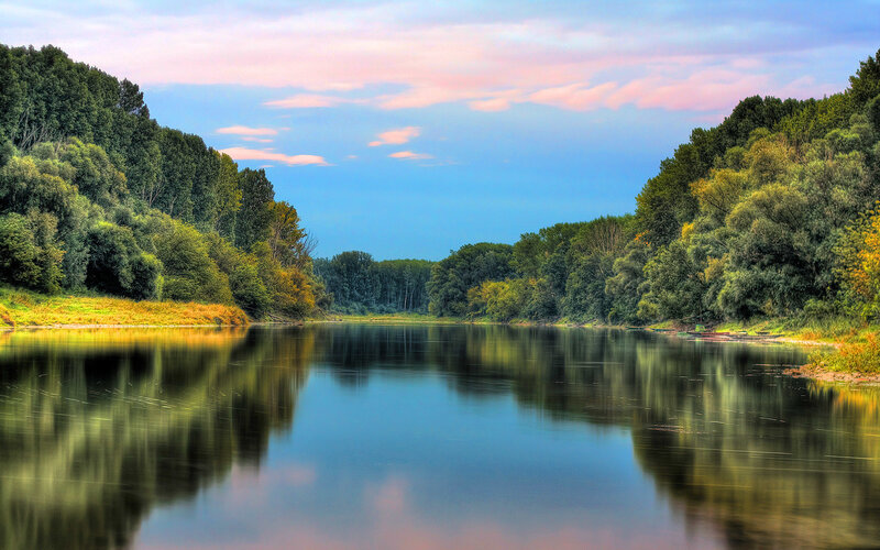 River at Sunset — Blue, Photograph