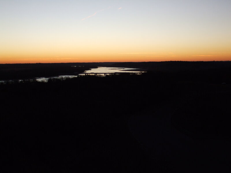 River at Sunset — Orange