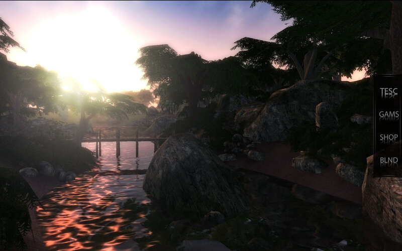 River at Sunset — Purple, Serene, 3d Render