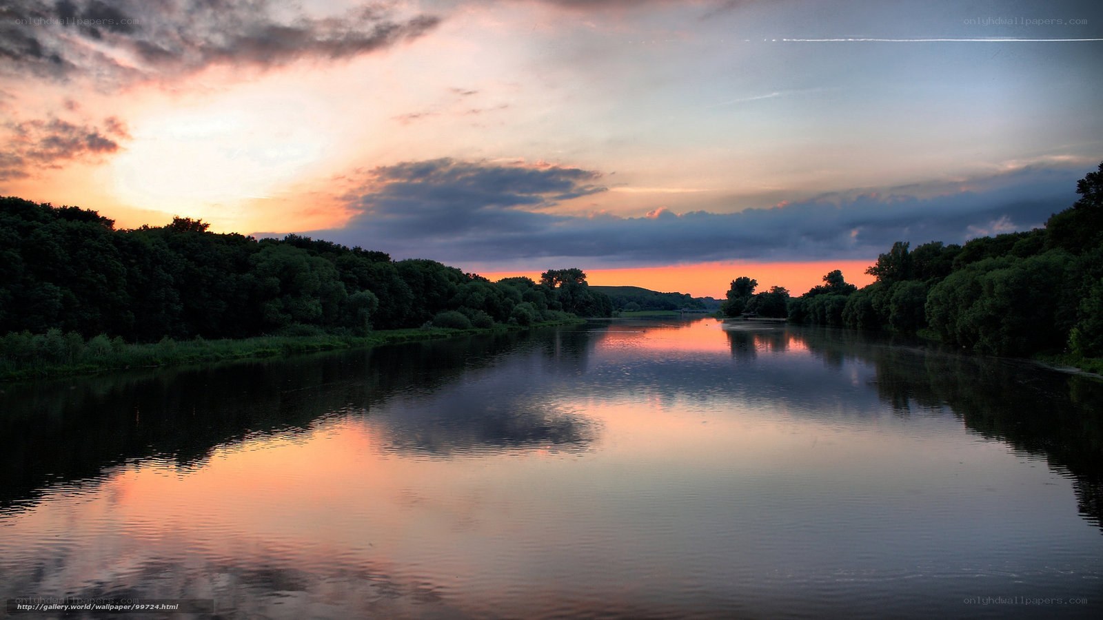 River at sunset