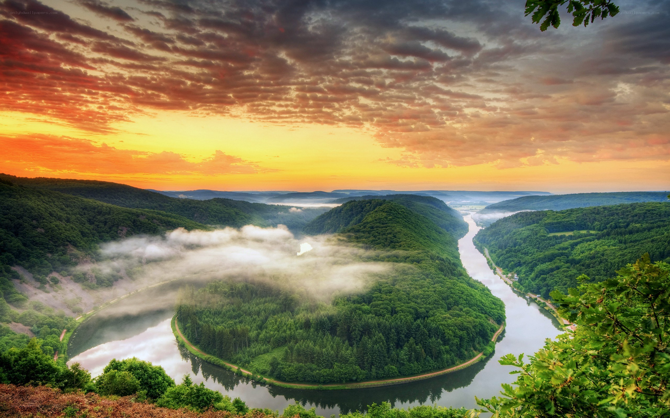 River bend at sunrise