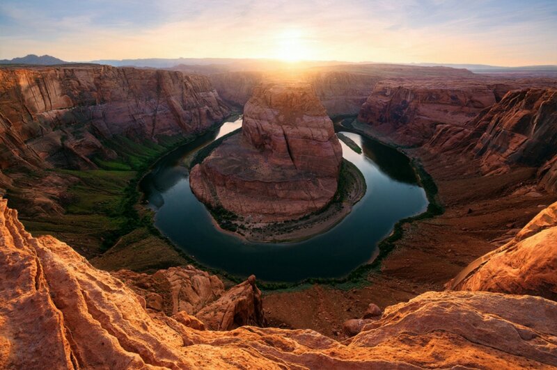 River Bend in Canyon — Orange