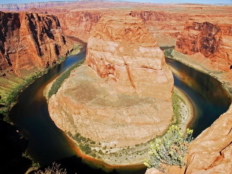River Bend in Canyon — Red
