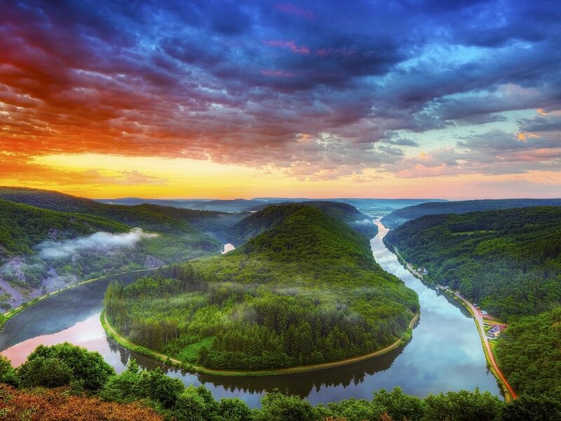 River Bend in Forest