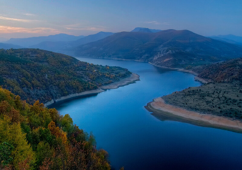 River Bend in Mountains