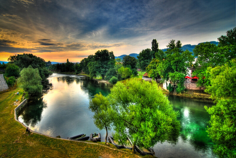 River Bend with Boats