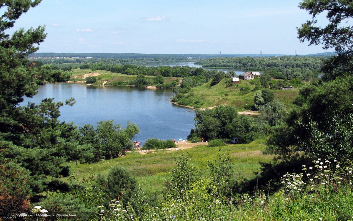 River bend with green banks