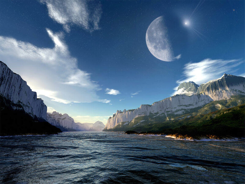 River Between Mountains