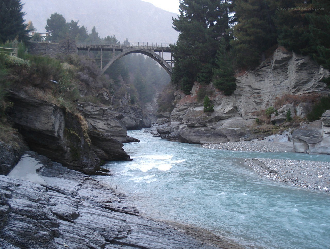 river bridge in a canyon