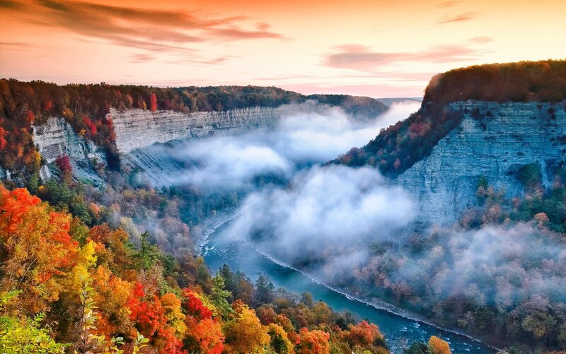 River Canyon at Sunrise