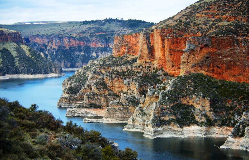 River Canyon Landscape — Blue, Dramatic