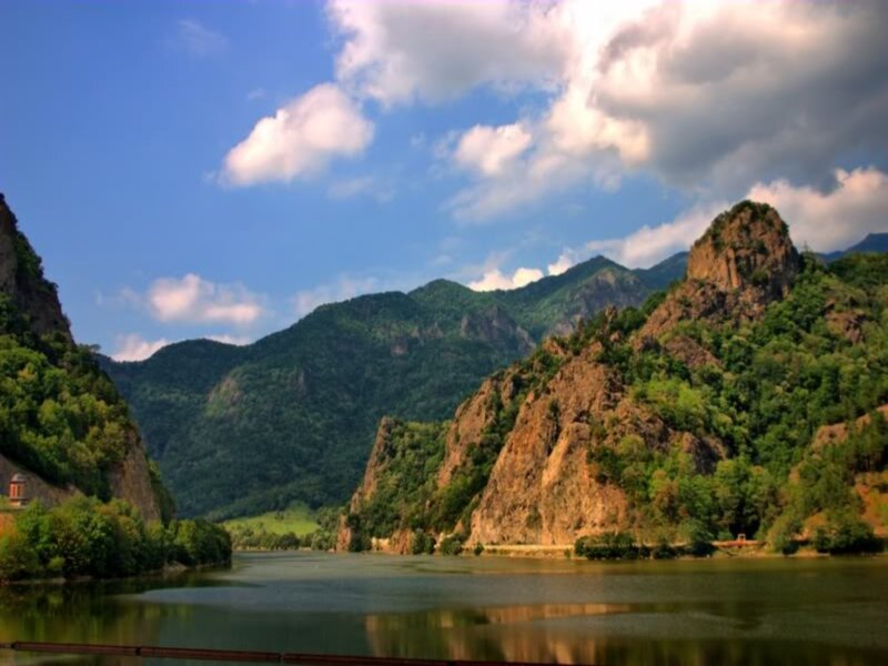 River Canyon Landscape — Blue, Serene