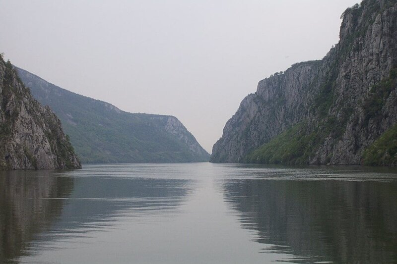 River Canyon Landscape — Gray