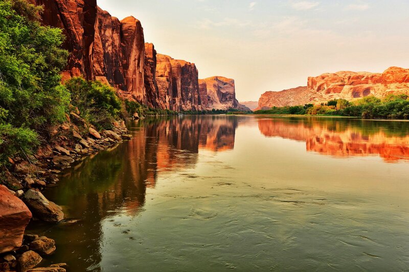 River Canyon Landscape — Red