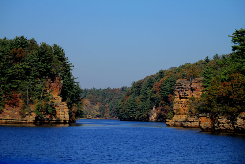 River Canyon with Cliffs — Blue