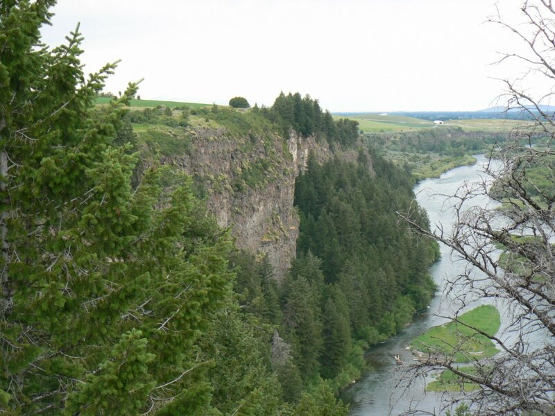 River Canyon with Cliffs — Green