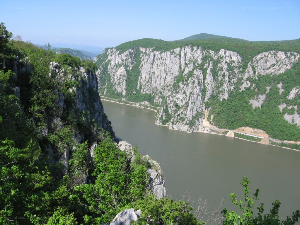 river canyon with cliffs