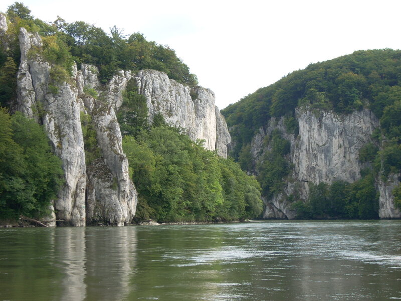 river canyon with limestone cliffs