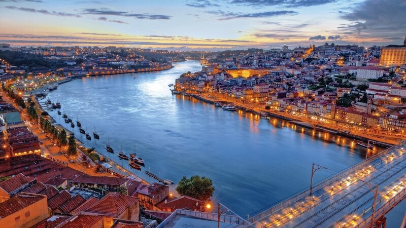 River City at Dusk — Blue