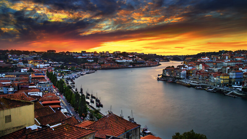 River City at Sunset