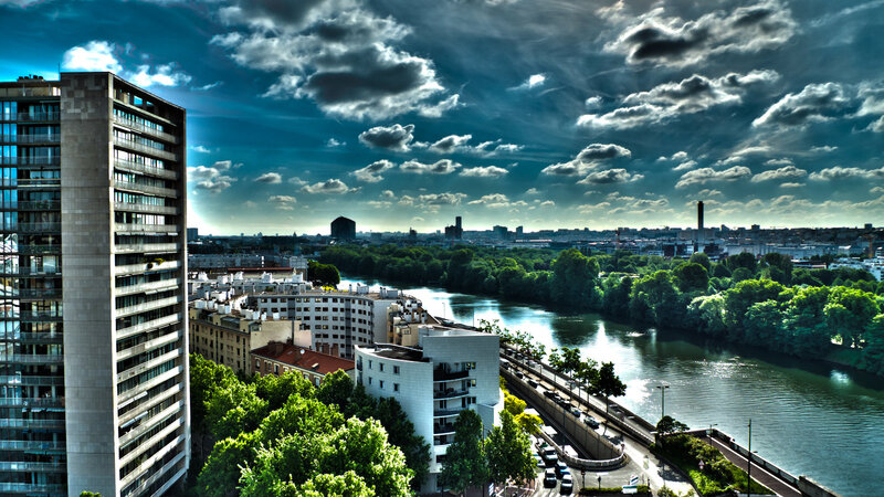 River Cityscape View