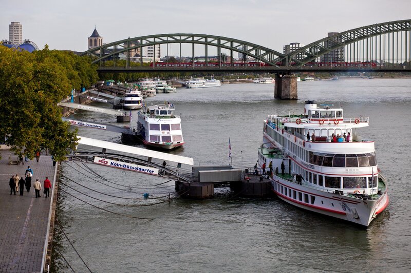 River cruise boats in Cologne