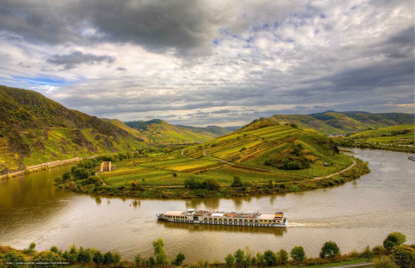 River cruise in a scenic valley