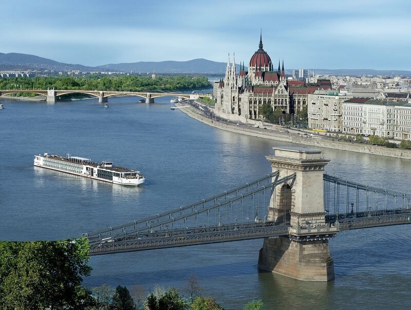 River Cruise Ship — Blue