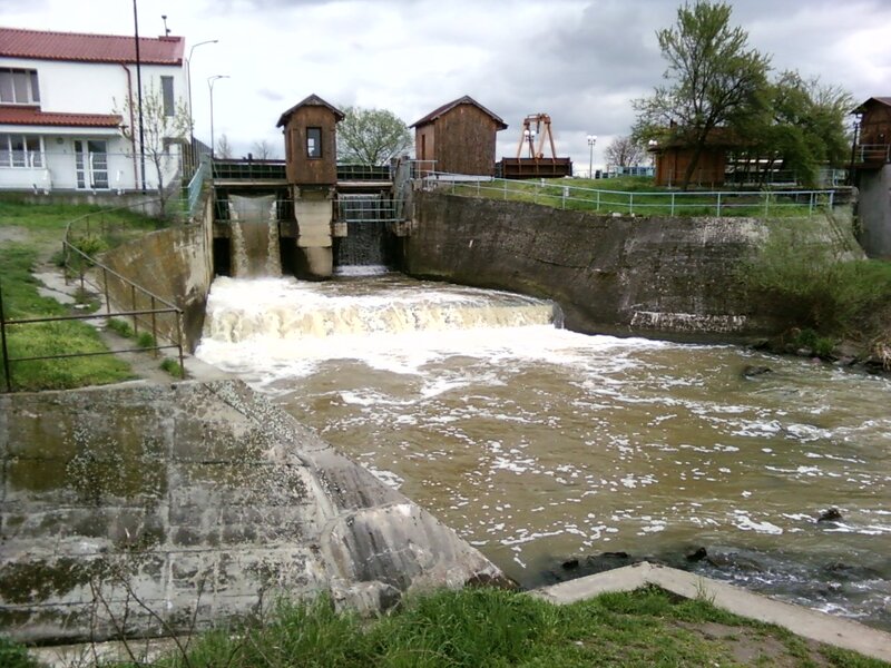 River Dam with Water Flow