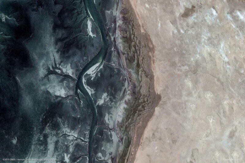 River Delta from Space — Brown, Dramatic