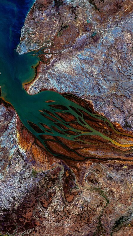 River Delta from Space — Green