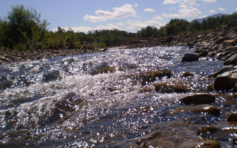 River flowing over rocks