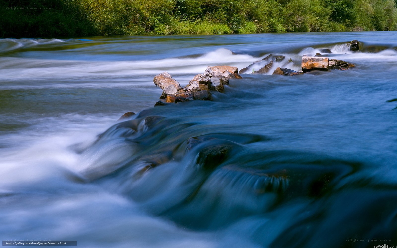 River flowing over rocks