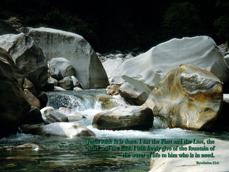 River flowing over rocks