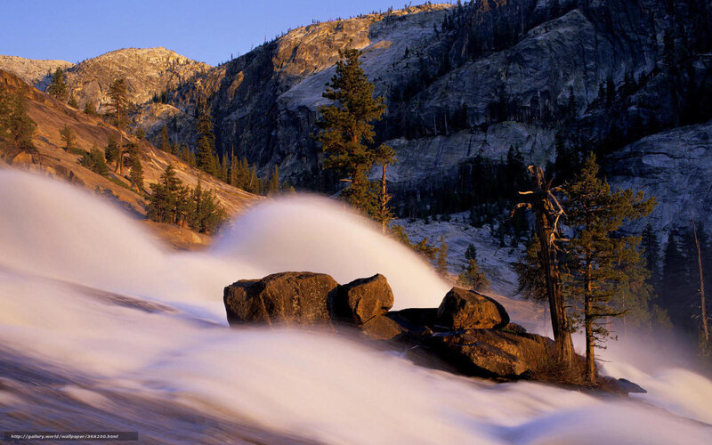 River Flowing over Rocks — Blue, Dramatic, Sunrise