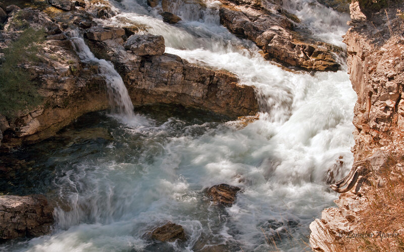 River Flowing over Rocks — Brown, Dynamic