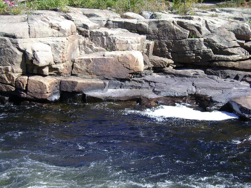 River Flowing over Rocks — Brown, Natural