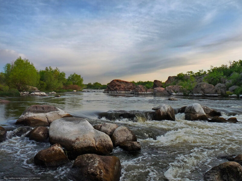River flowing over rocks